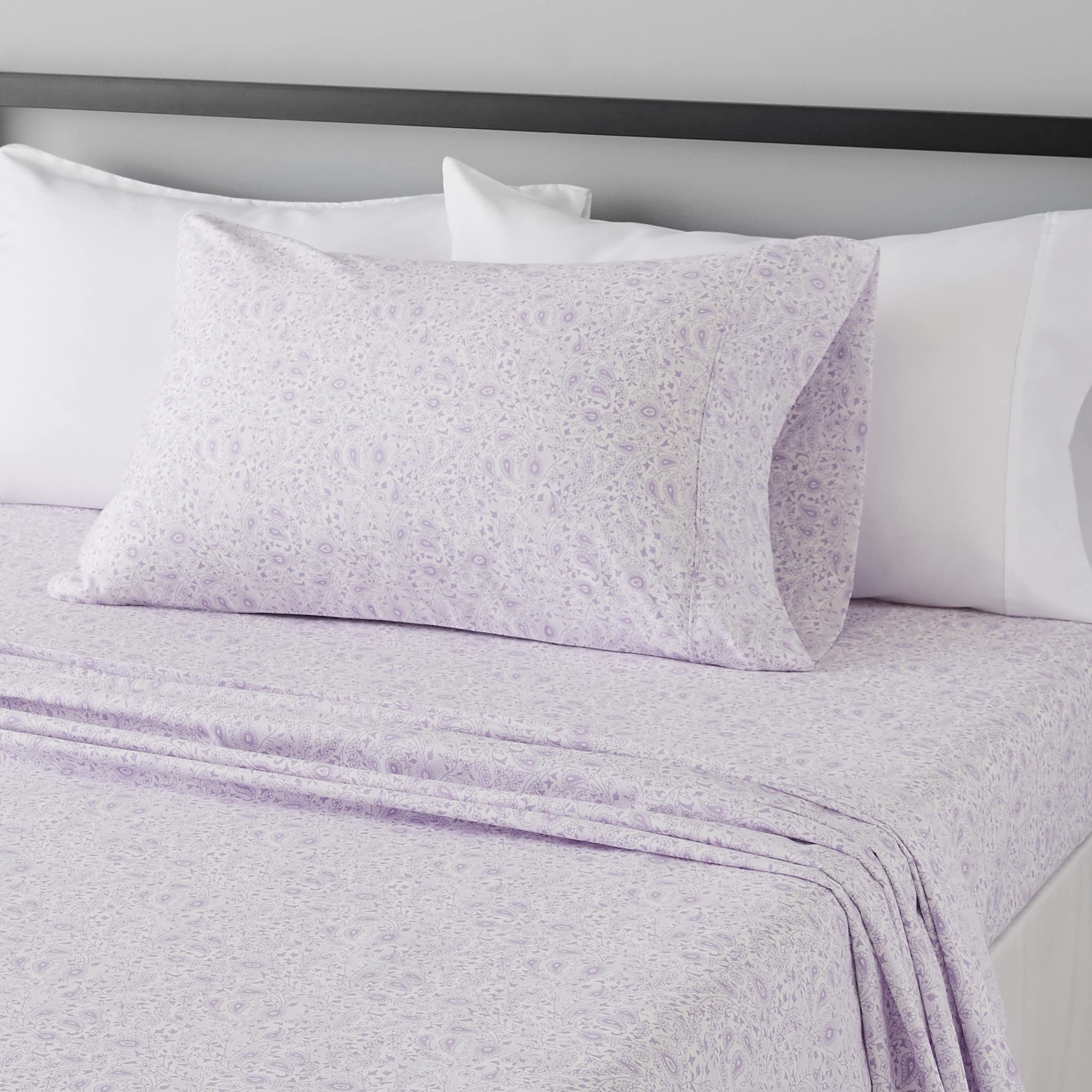 Amazon Basics Lightweight Super Soft Easy Care Wrinkle Free Breathable Brushed Microfiber 3-Piece Bed Sheet Set with 14-Inch Deep Pockets, Twin, Beige, Solid