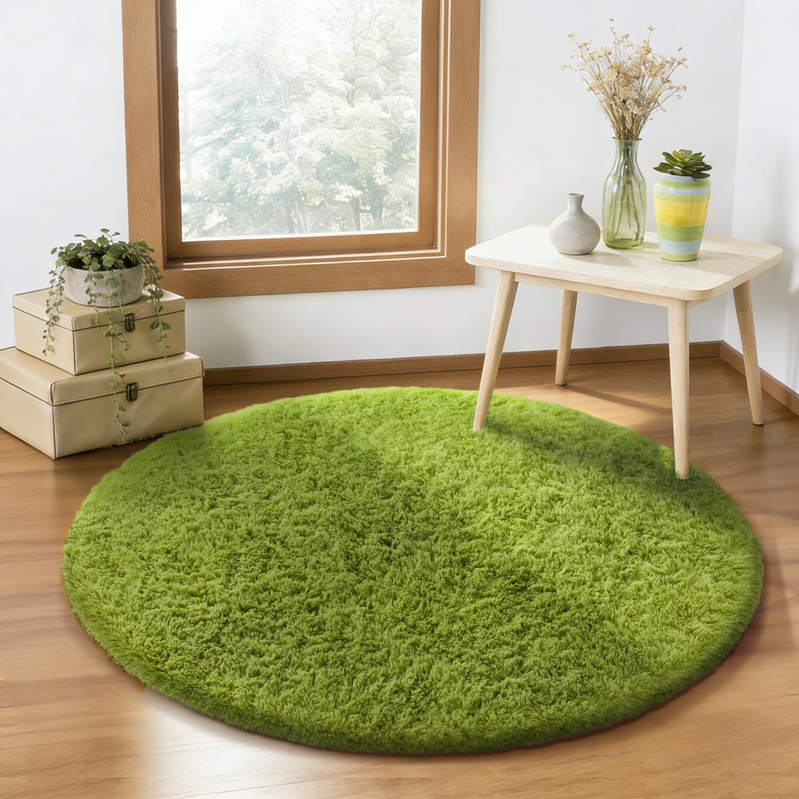 Ophanie Beige Rugs for Living Room Bedroom, 5x8 Fluffy Fuzzy Furry Carpet, Plush Soft Shaggy Bedside Indoor Floor Area Rug for Kids Girls Boys Baby Teen Dorm Nursery Home Decor Aesthetic