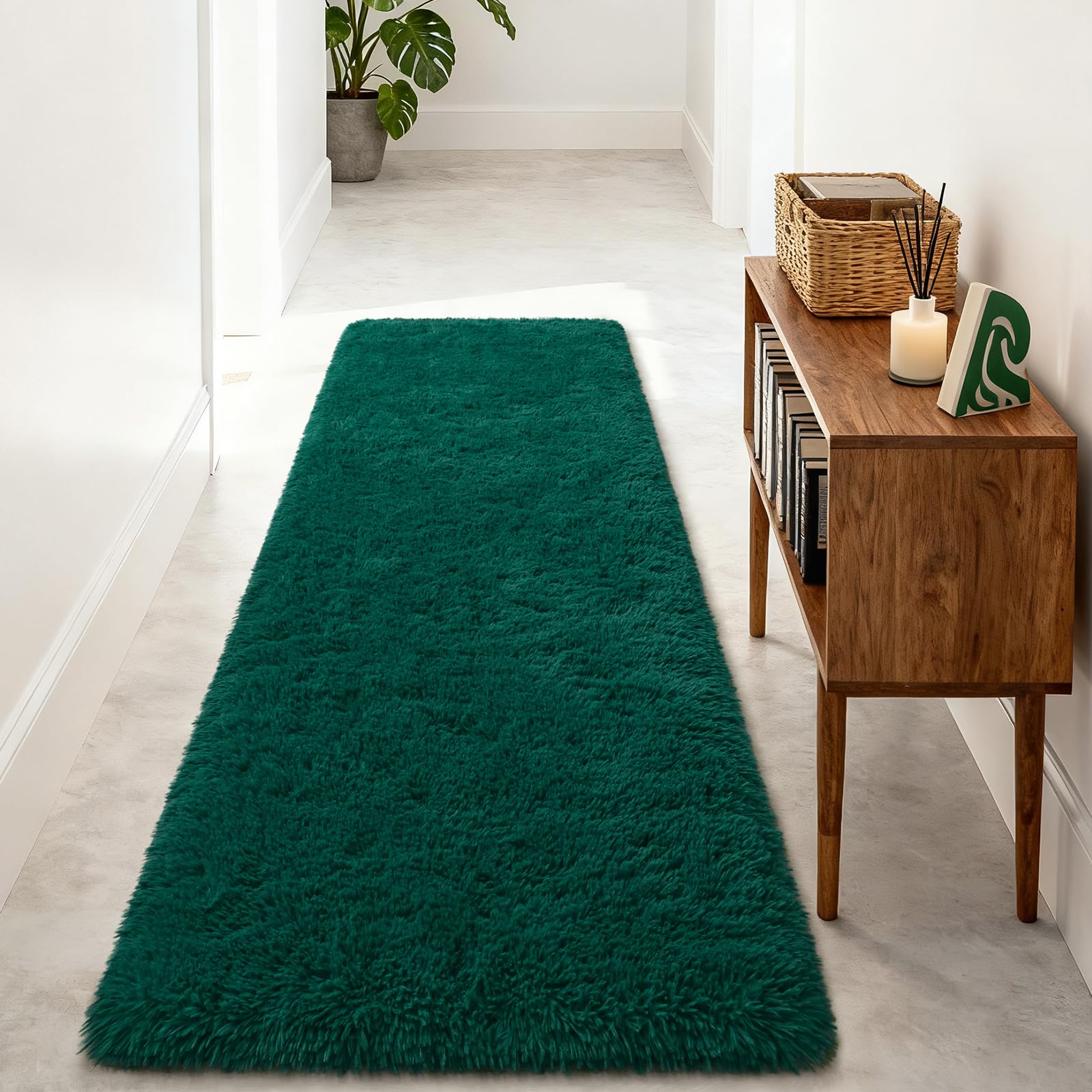 Merelax Soft Modern Indoor Shaggy Area Rug for Bedroom Livingroom Dorm Kids Room Home Decorative, Non-Slip Plush Fluffy Furry Fur Rugs Comfy Nursery Accent Floor Carpet 2x3 Feet, Black