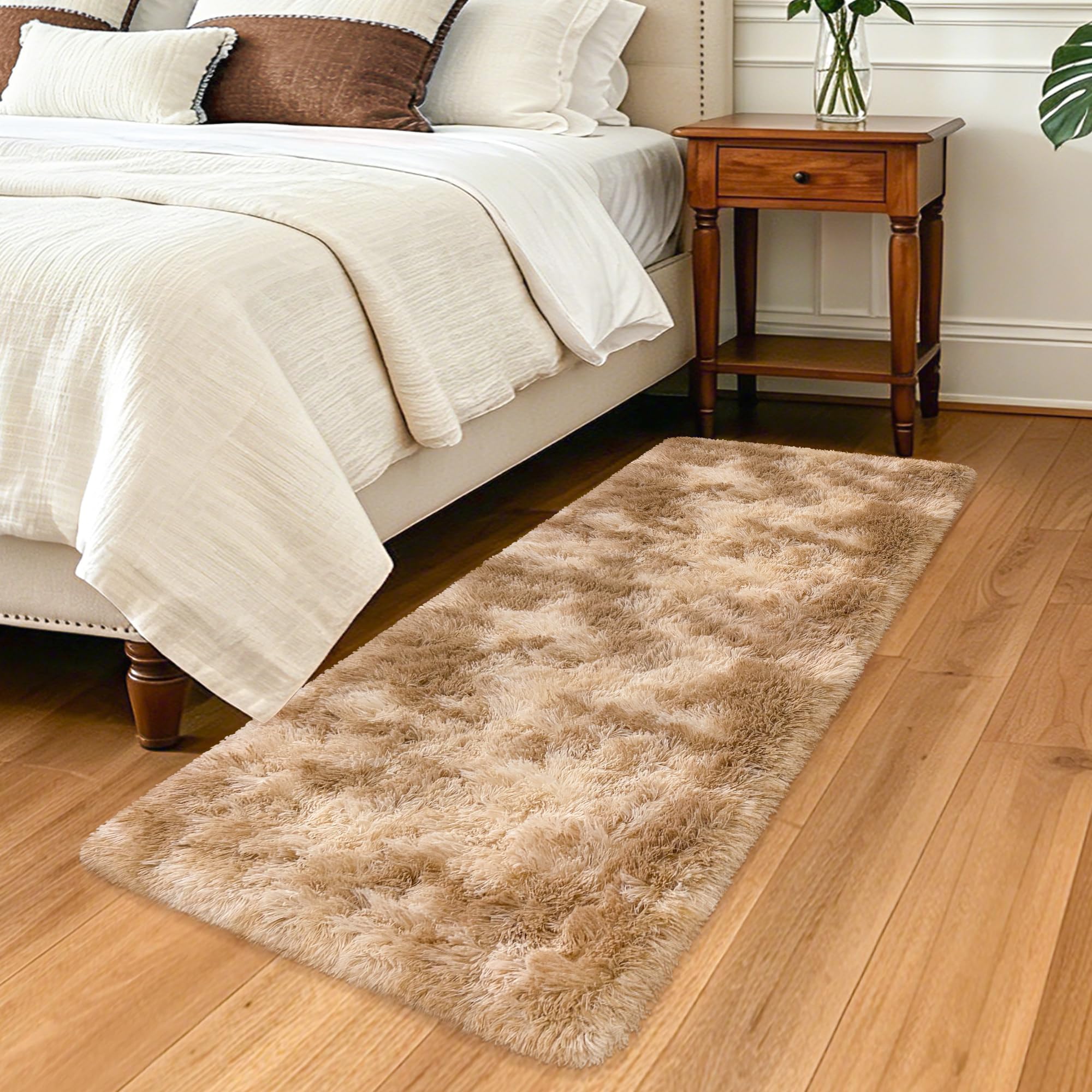5x8 Ft Light Grey Large Area Rugs for Bedroom,Fluffy Furry Rug Floor Carpets Shaggy Playing Mat for Kids Baby Girls Room Nursery Home Decor Tie Dyed Gray Thick Rugs Fuzzy Home Decor