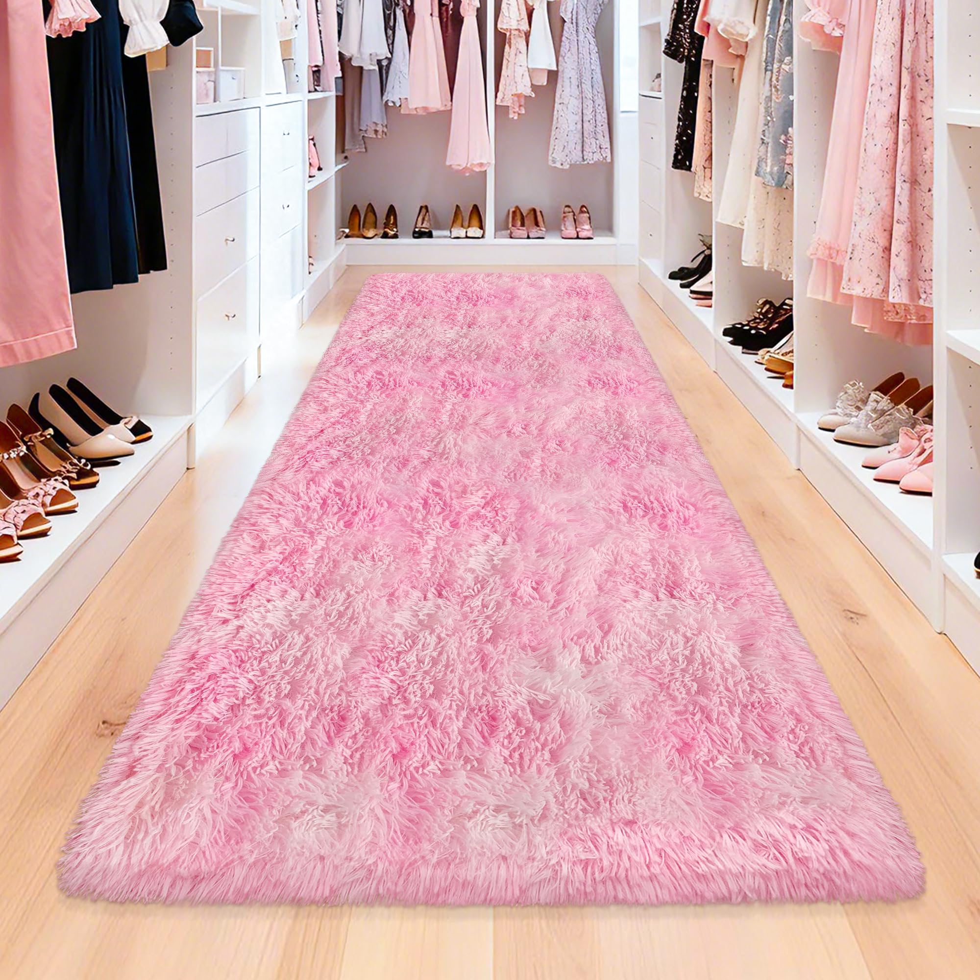 5x8 Ft Light Grey Large Area Rugs for Bedroom,Fluffy Furry Rug Floor Carpets Shaggy Playing Mat for Kids Baby Girls Room Nursery Home Decor Tie Dyed Gray Thick Rugs Fuzzy Home Decor