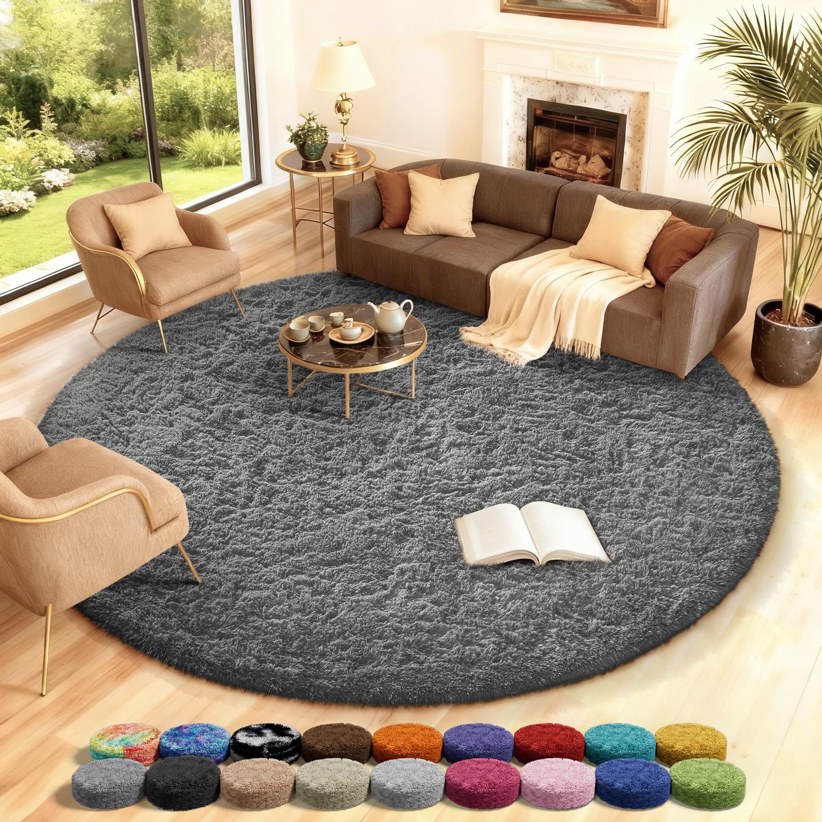Ophanie Beige Rugs for Living Room Bedroom, 5x8 Fluffy Fuzzy Furry Carpet, Plush Soft Shaggy Bedside Indoor Floor Area Rug for Kids Girls Boys Baby Teen Dorm Nursery Home Decor Aesthetic