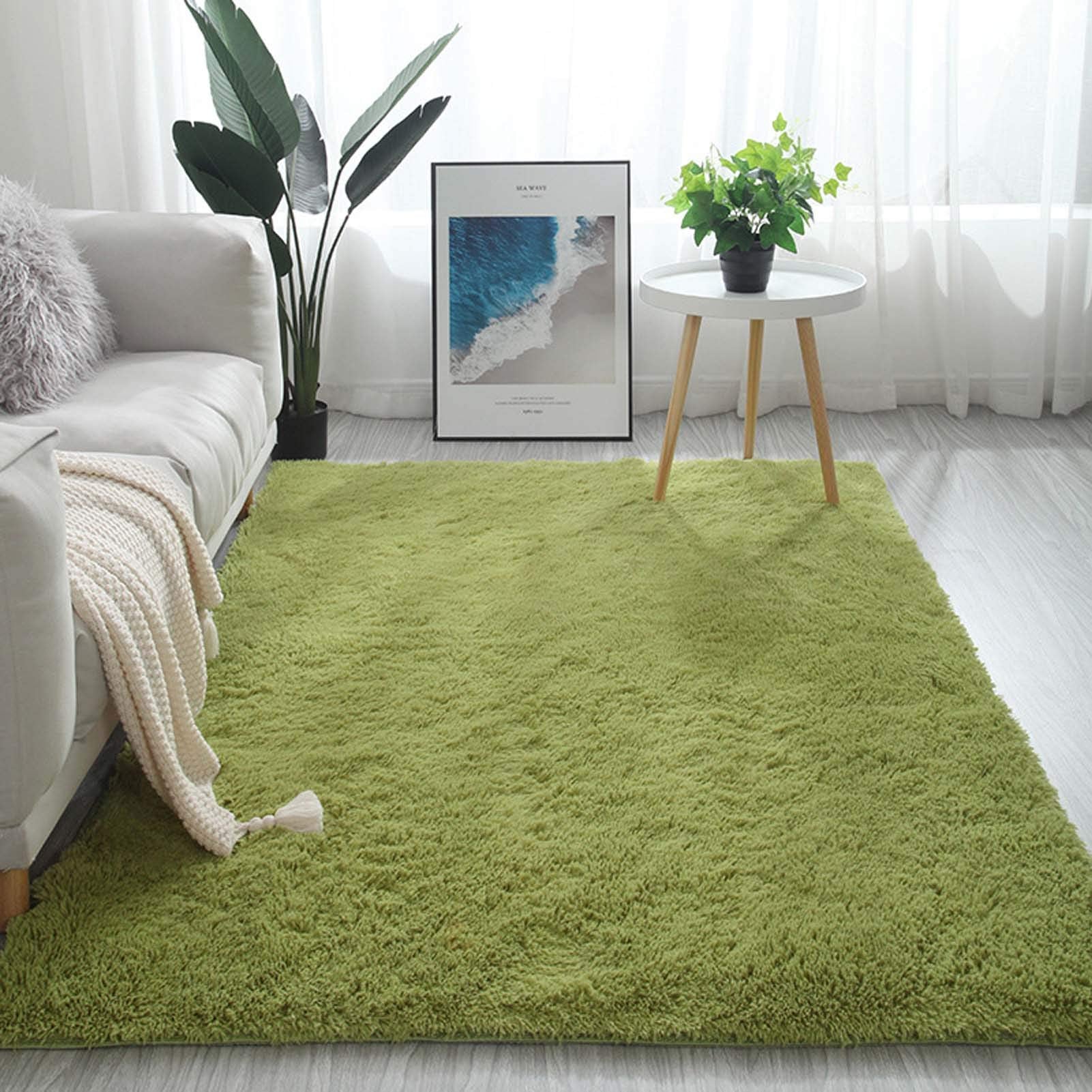 Luxury Fluffy Area Rugs 47 x 79 inch, Ultra Soft Shaggy Rug Plush Plush Carpet for Bedroom Kids Girls Boys Baby Living Room, Anti-Slip Floor Mat