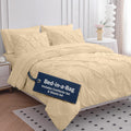 LANE LINEN Full Size Bed Comforter - 7 Piece - Refined Pintuck Finish for Hotel Style Bedding - Breathable Microfiber Bed in a Bag Comforter - Ideal for Apartments & First Homes - French Blue | Hotel sleep feel