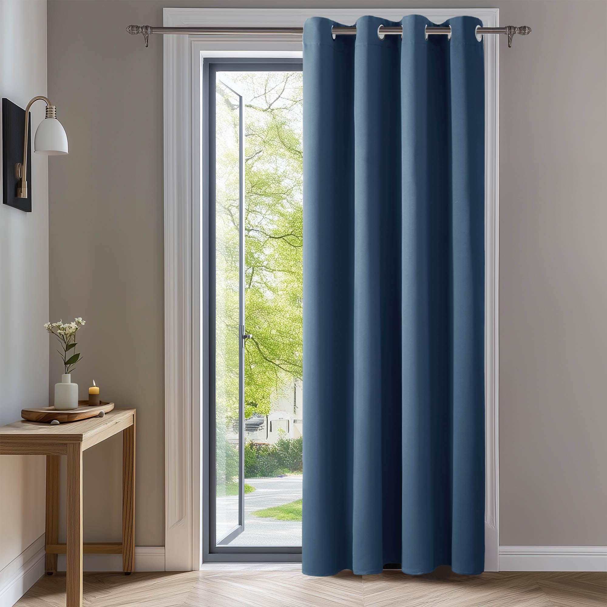 Deconovo Blackout Wide Curtain Panel, Grommet Top Thermal Insulated Room Darkening Drape for Bedroom Living Room, Khaki Divider, 100W x 84L Inch, Pack of 1