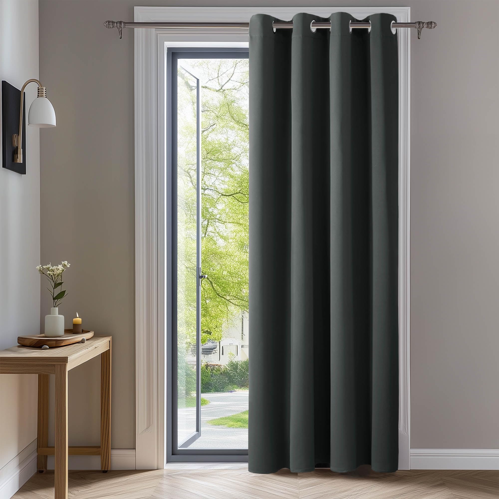Deconovo Blackout Wide Curtain Panel, Grommet Top Thermal Insulated Room Darkening Drape for Bedroom Living Room, Khaki Divider, 100W x 84L Inch, Pack of 1