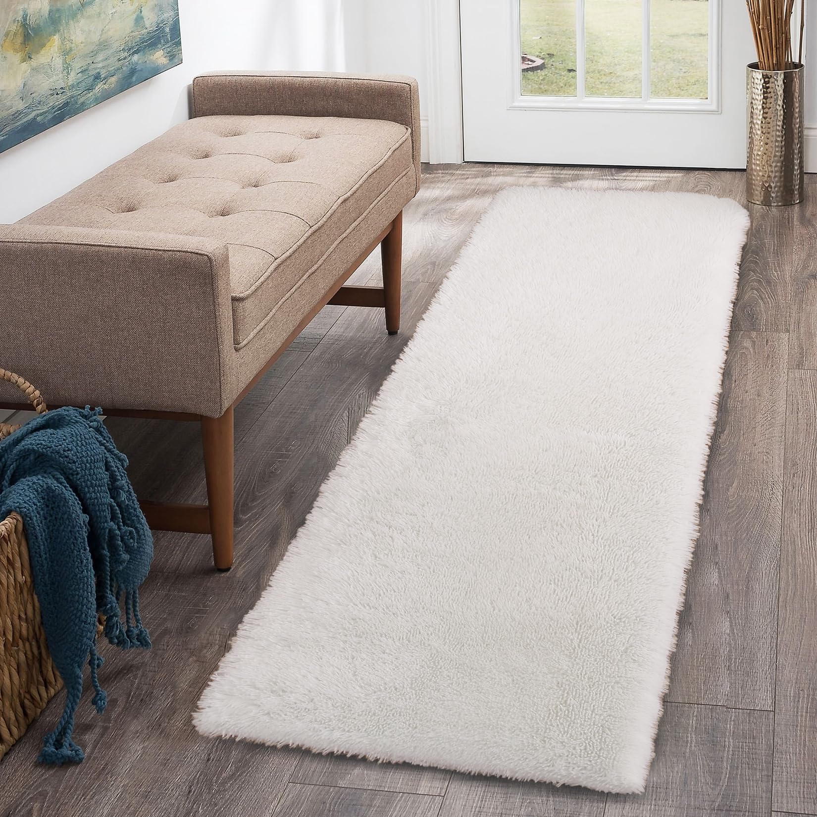 CAROMIO 10x13 Fluffy Area Rugs Extra Large Plush and Thick Faux Fur Shag Rug for Living Room Non-Slip Non-Shedding Accent Rug Carpet for Bedroom, Fuzzy Shaggy Rugs for Kids Nursery Dorm, Black