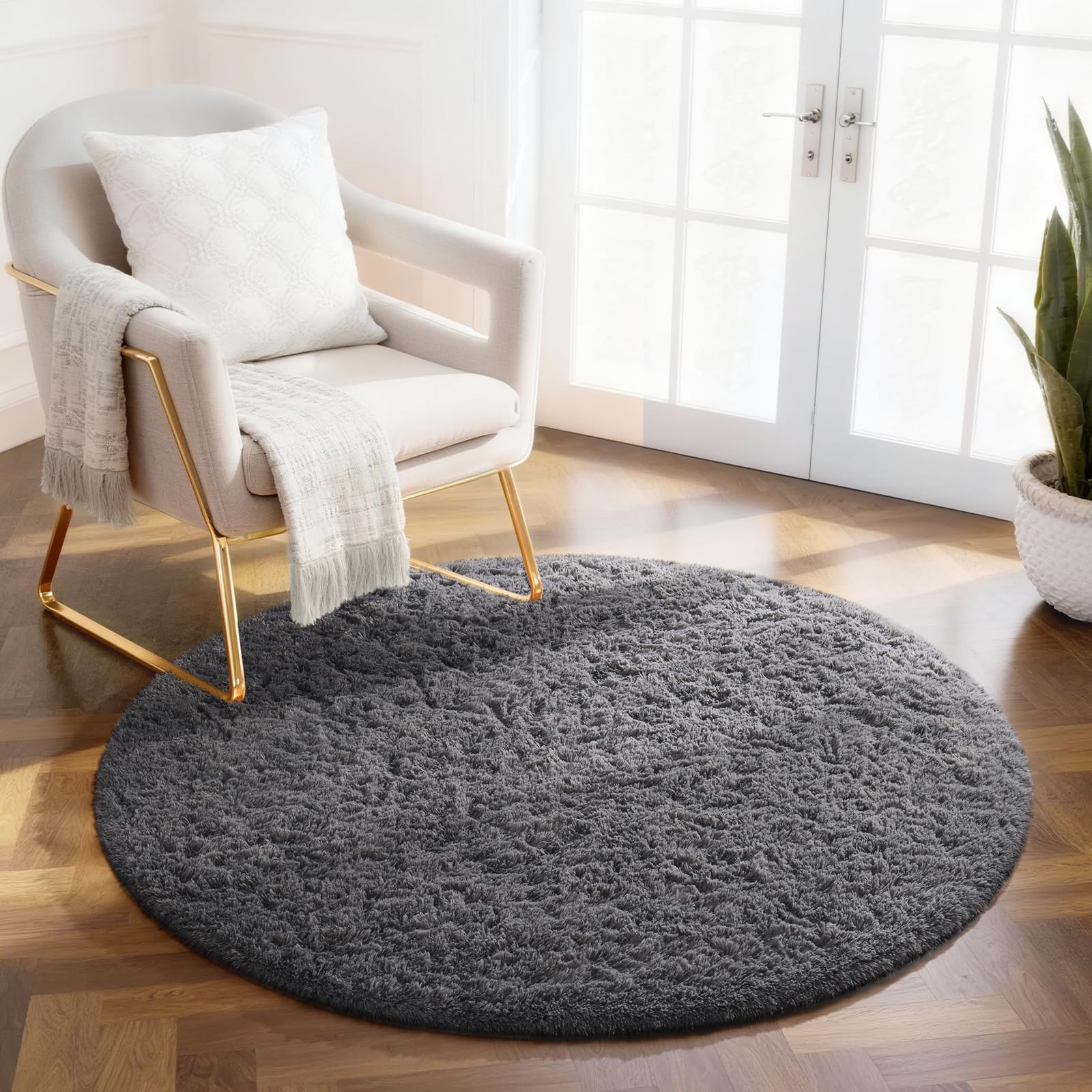 Ophanie Beige Rugs for Living Room Bedroom, 5x8 Fluffy Fuzzy Furry Carpet, Plush Soft Shaggy Bedside Indoor Floor Area Rug for Kids Girls Boys Baby Teen Dorm Nursery Home Decor Aesthetic