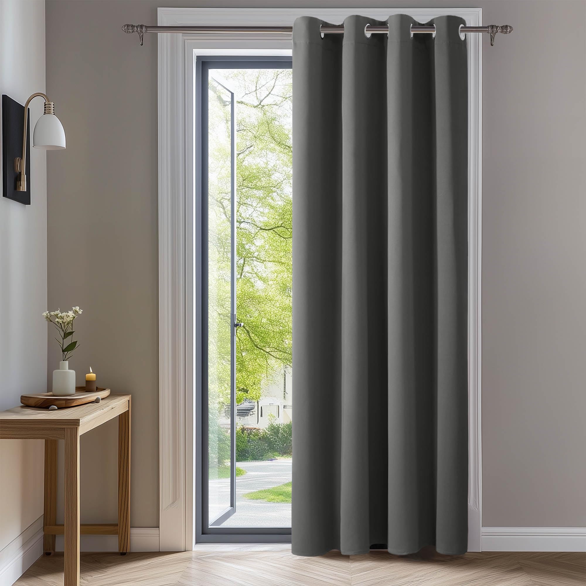 Deconovo Blackout Wide Curtain Panel, Grommet Top Thermal Insulated Room Darkening Drape for Bedroom Living Room, Khaki Divider, 100W x 84L Inch, Pack of 1