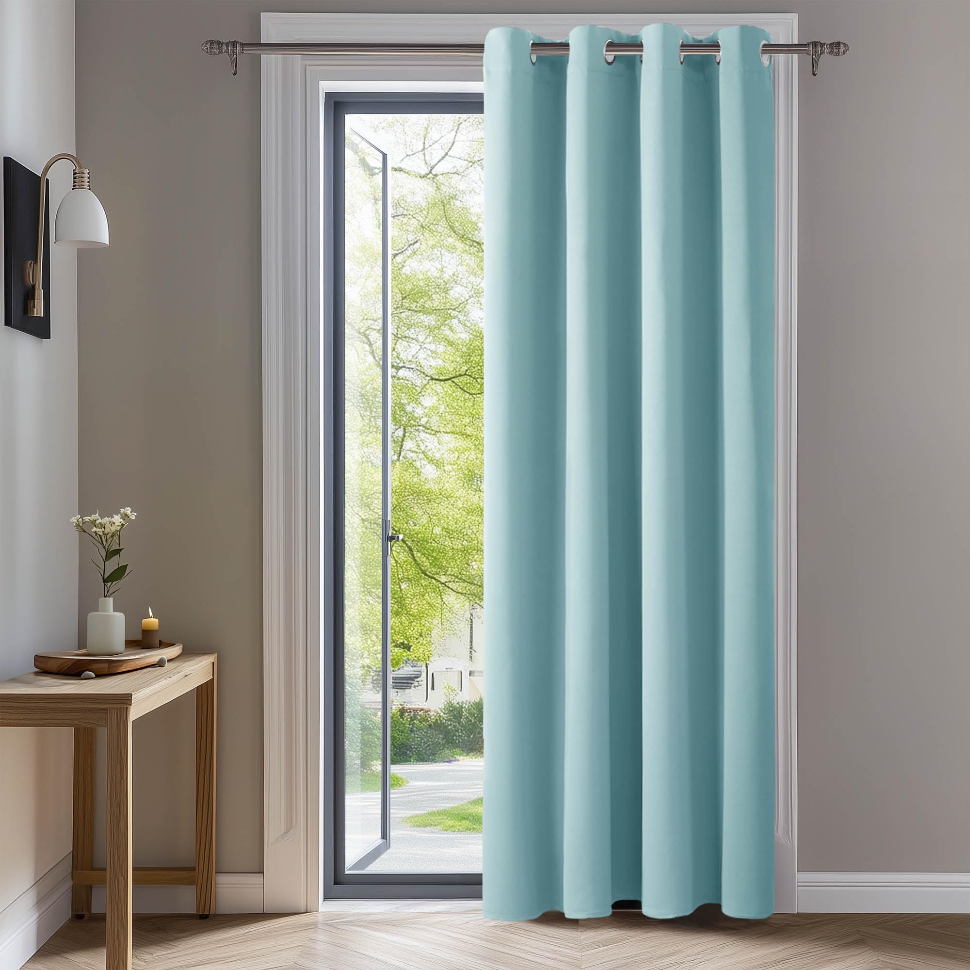 Deconovo Blackout Wide Curtain Panel, Grommet Top Thermal Insulated Room Darkening Drape for Bedroom Living Room, Khaki Divider, 100W x 84L Inch, Pack of 1