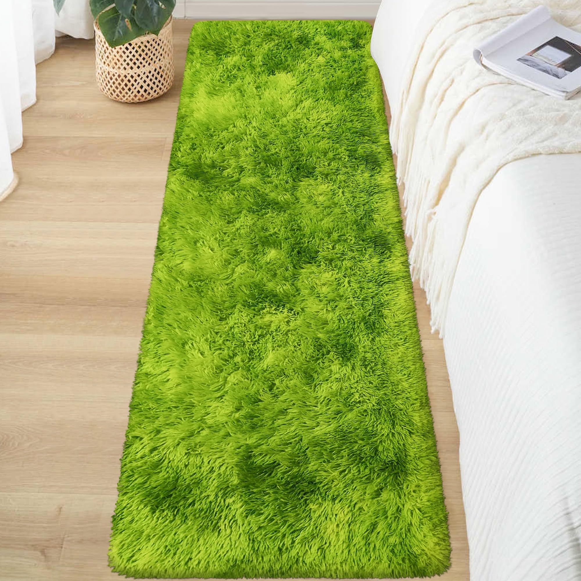 5x8 Ft Light Grey Large Area Rugs for Bedroom,Fluffy Furry Rug Floor Carpets Shaggy Playing Mat for Kids Baby Girls Room Nursery Home Decor Tie Dyed Gray Thick Rugs Fuzzy Home Decor