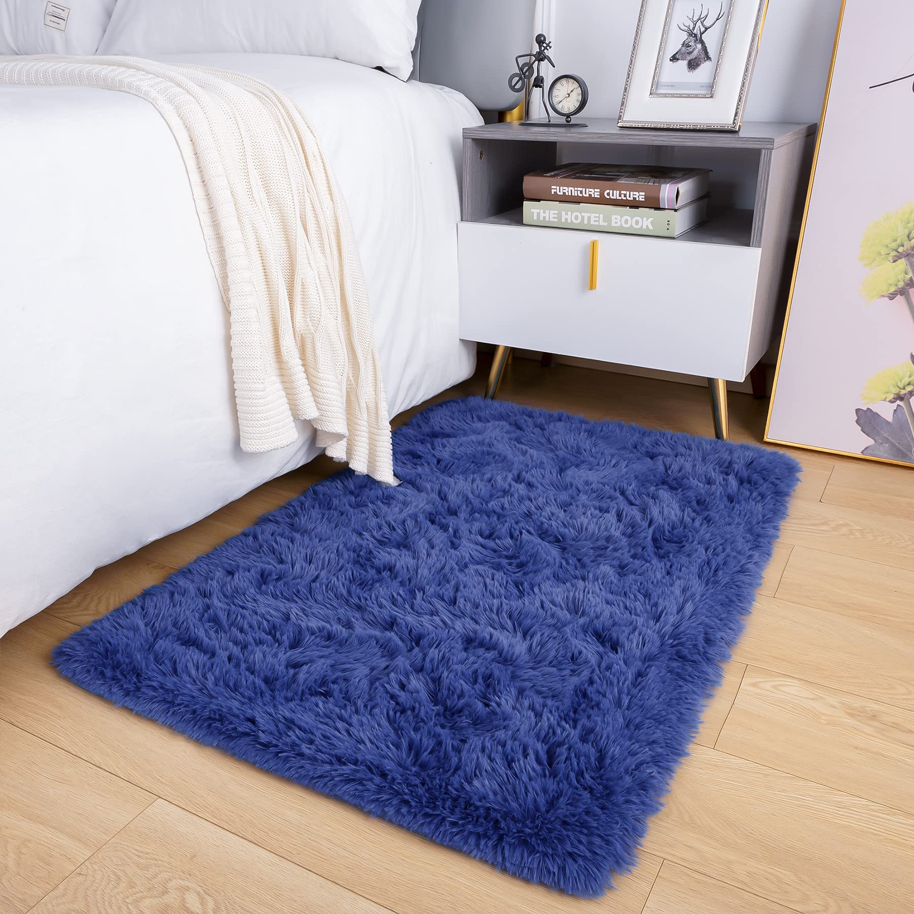 8x10 Extra Large Green Area Rug for Living Room Bedroom Dining Room, Fluffy Shag Soft Plush Furry Carpet Solid Color, Non-Slip Indoor Floor Mat for Kids Home Decor