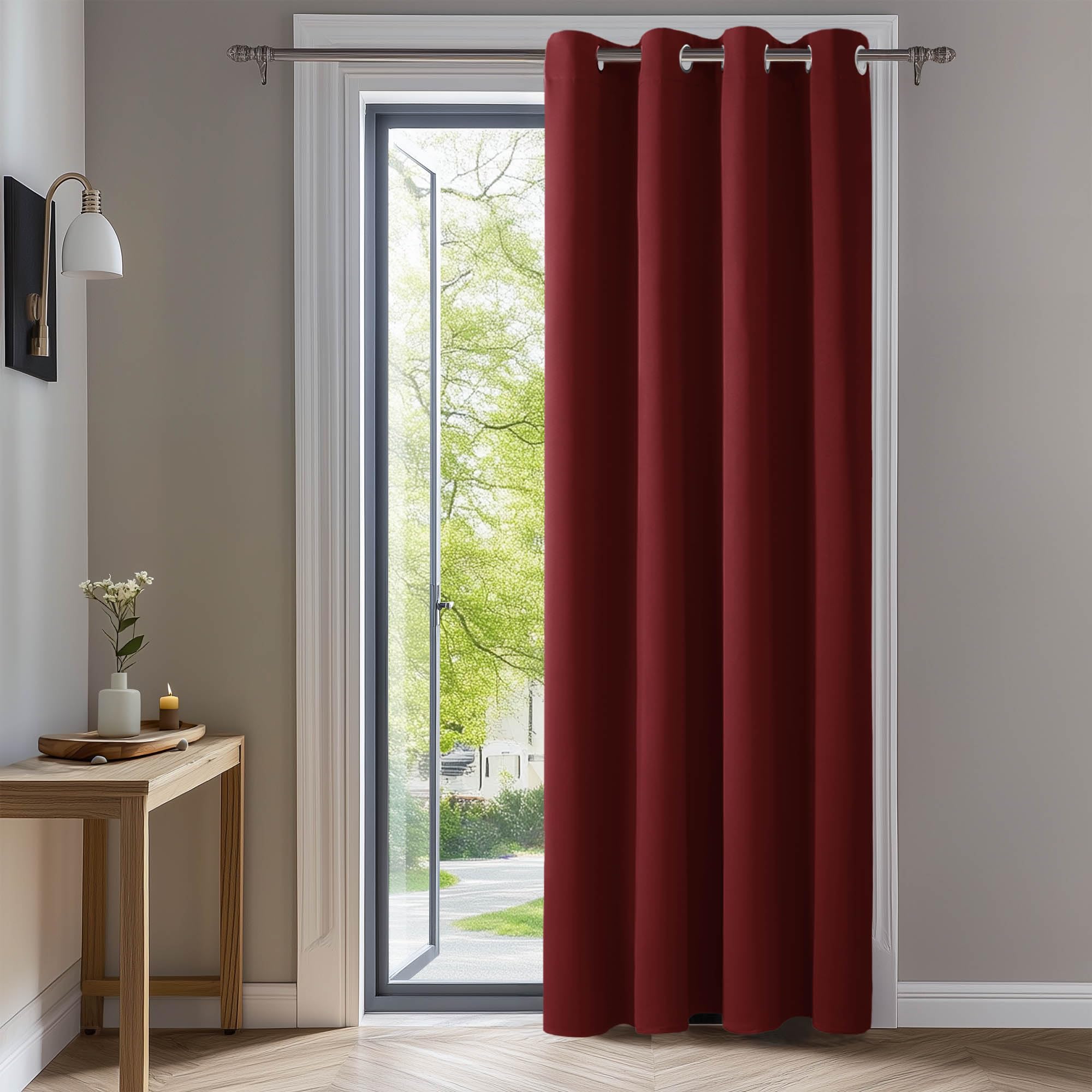 Deconovo Blackout Wide Curtain Panel, Grommet Top Thermal Insulated Room Darkening Drape for Bedroom Living Room, Khaki Divider, 100W x 84L Inch, Pack of 1
