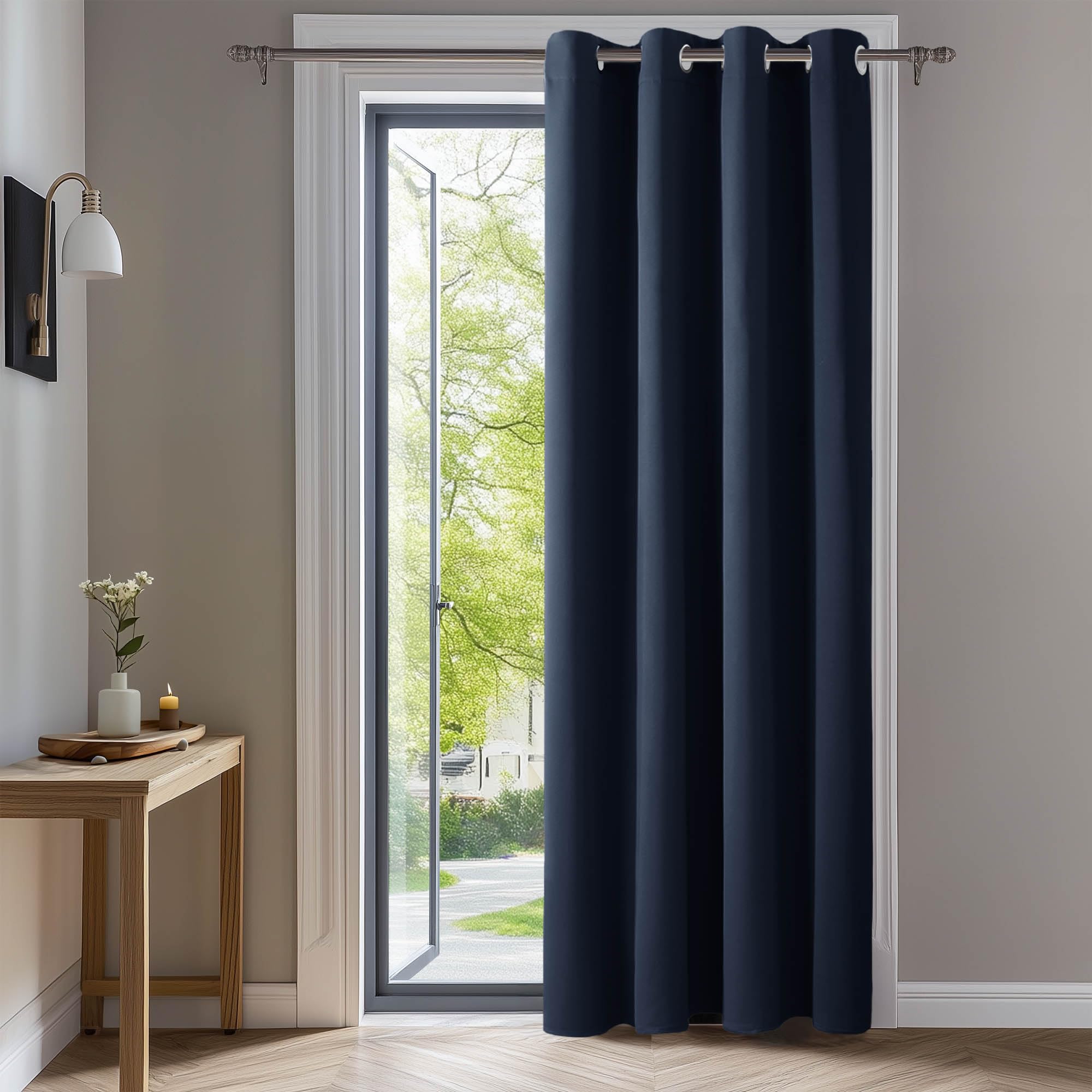 Deconovo Blackout Wide Curtain Panel, Grommet Top Thermal Insulated Room Darkening Drape for Bedroom Living Room, Khaki Divider, 100W x 84L Inch, Pack of 1