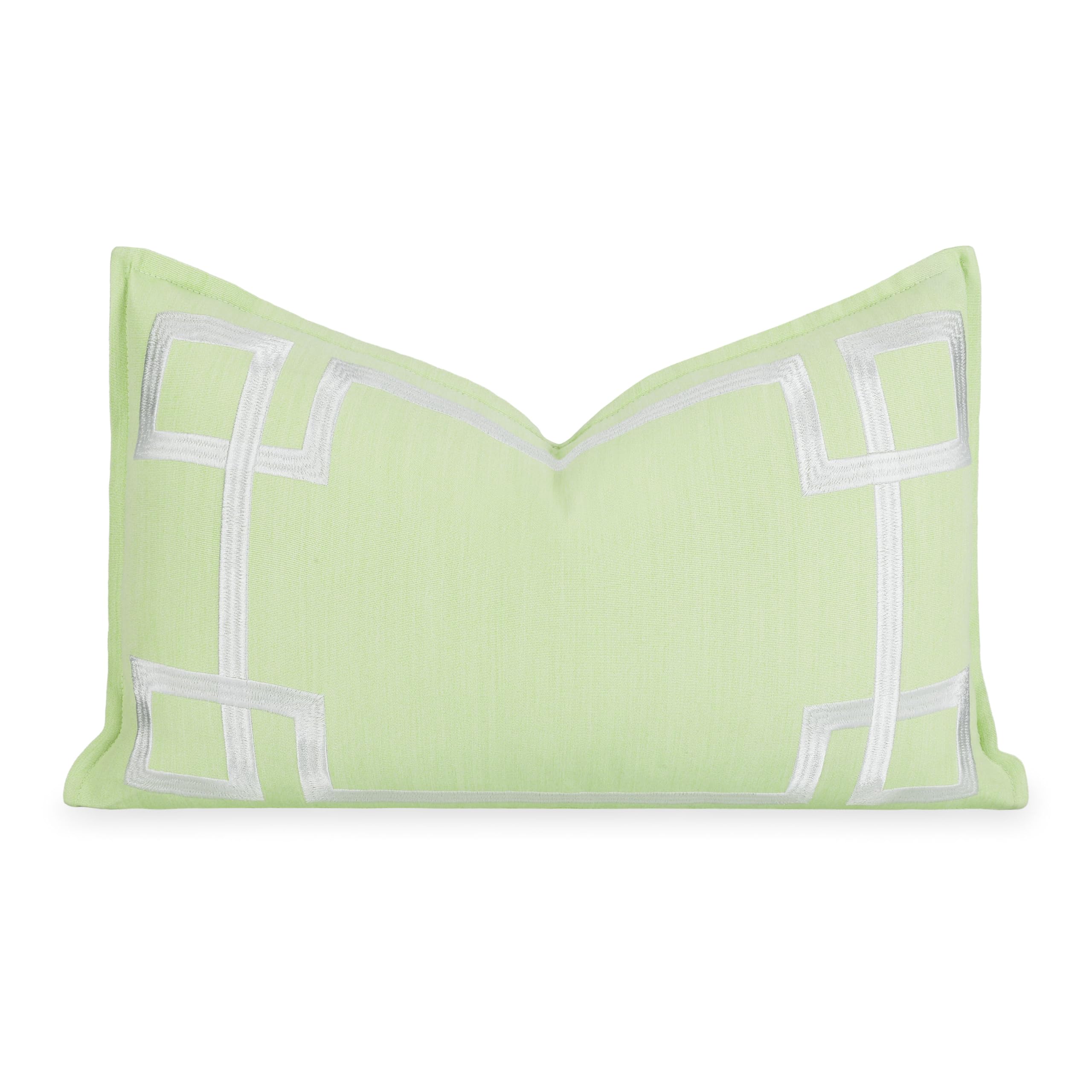 Hofdeco Premium Coastal Hampton Outdoor Performance Throw Pillow Cover Only, 20"x20" Water Repellent, UV and Fade Resistant for Backyard, Couch, Poolside, Indigo Azure Blue Woven Harbor Stripes