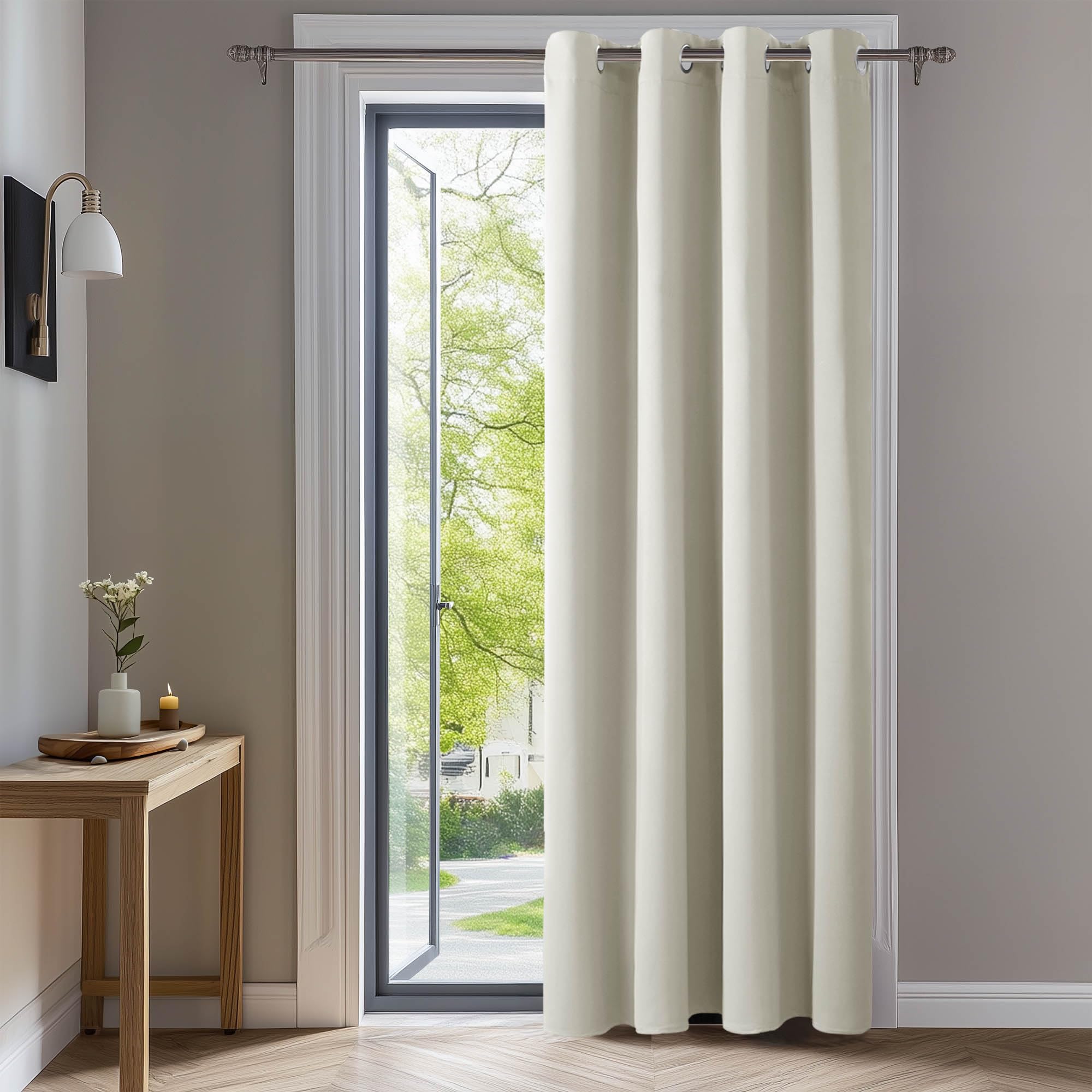 Deconovo Blackout Wide Curtain Panel, Grommet Top Thermal Insulated Room Darkening Drape for Bedroom Living Room, Khaki Divider, 100W x 84L Inch, Pack of 1