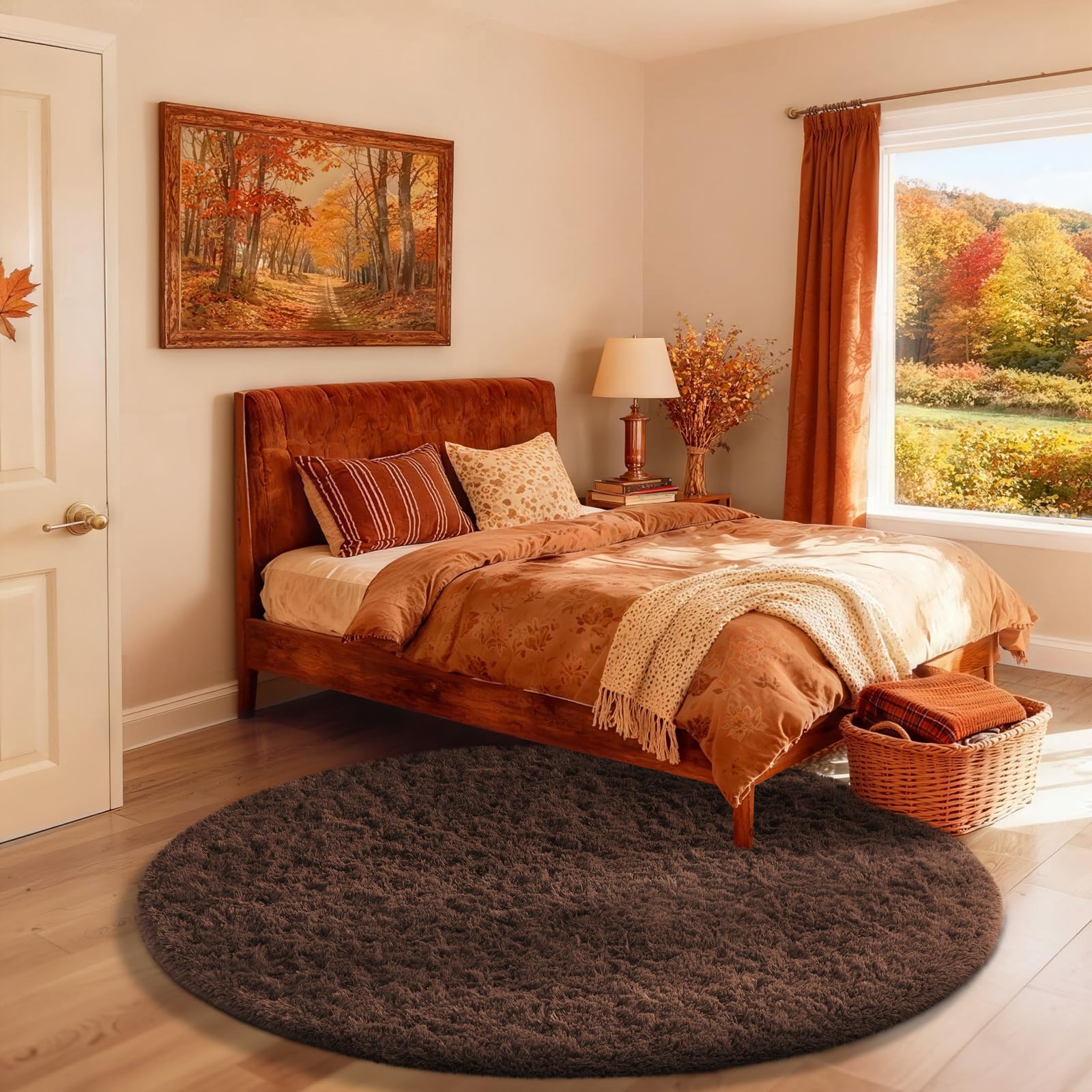 Ophanie Beige Rugs for Living Room Bedroom, 5x8 Fluffy Fuzzy Furry Carpet, Plush Soft Shaggy Bedside Indoor Floor Area Rug for Kids Girls Boys Baby Teen Dorm Nursery Home Decor Aesthetic