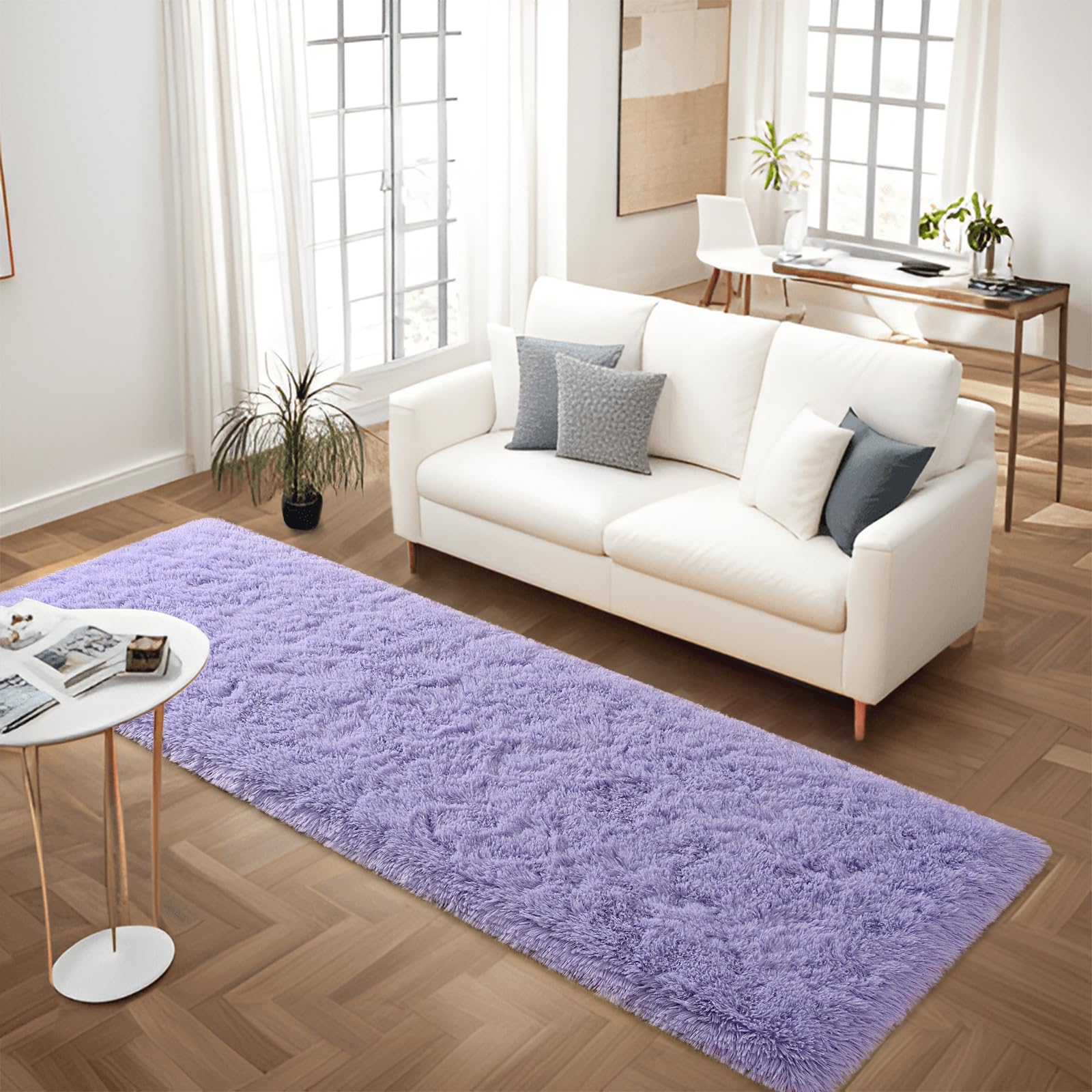 Fluffy Dark Green 6x9 Area Rugs for Living Room, Extra Large Rug for Bedroom Decor, Big Shaggy Floor Carpet, Soft Plush Thick Non-Slip Rectangle Carpets for Home Decor