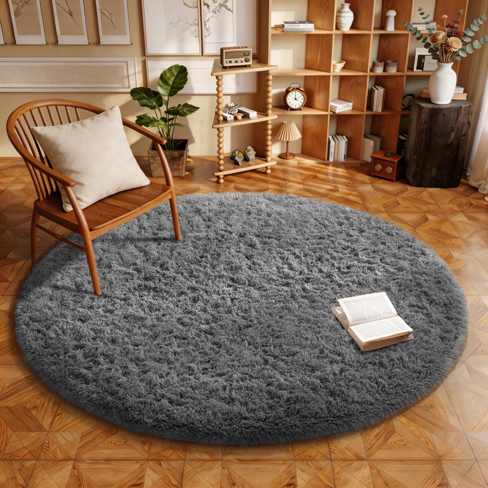 Ophanie Beige Rugs for Living Room Bedroom, 5x8 Fluffy Fuzzy Furry Carpet, Plush Soft Shaggy Bedside Indoor Floor Area Rug for Kids Girls Boys Baby Teen Dorm Nursery Home Decor Aesthetic