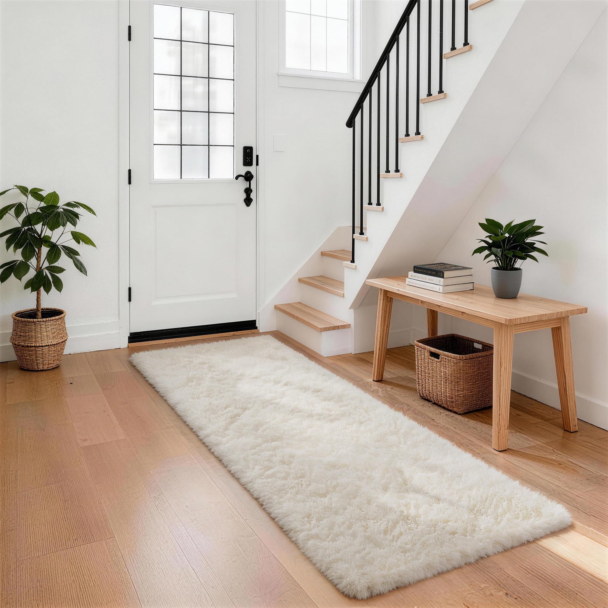 Ophanie Beige Rugs for Living Room Bedroom, 5x8 Fluffy Fuzzy Furry Carpet, Plush Soft Shaggy Bedside Indoor Floor Area Rug for Kids Girls Boys Baby Teen Dorm Nursery Home Decor Aesthetic
