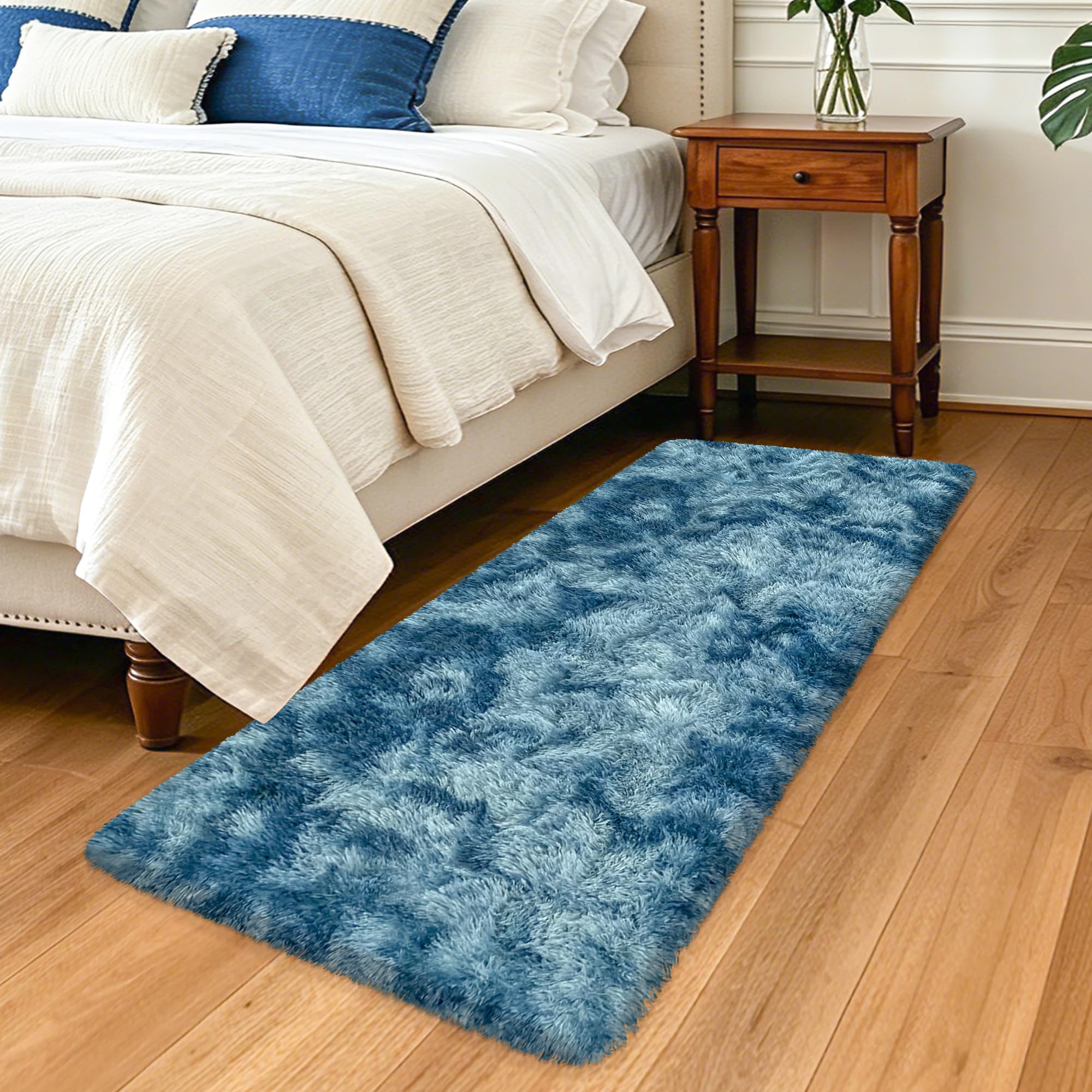 5x8 Ft Light Grey Large Area Rugs for Bedroom,Fluffy Furry Rug Floor Carpets Shaggy Playing Mat for Kids Baby Girls Room Nursery Home Decor Tie Dyed Gray Thick Rugs Fuzzy Home Decor