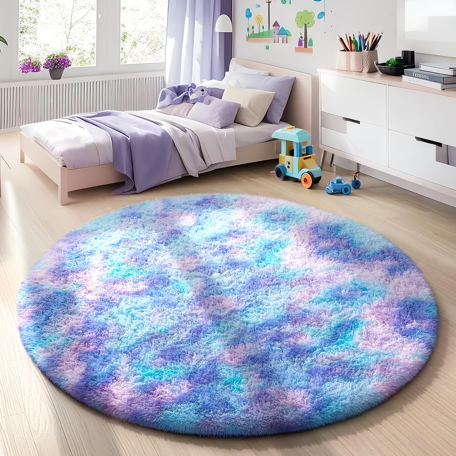 Ophanie Beige Rugs for Living Room Bedroom, 5x8 Fluffy Fuzzy Furry Carpet, Plush Soft Shaggy Bedside Indoor Floor Area Rug for Kids Girls Boys Baby Teen Dorm Nursery Home Decor Aesthetic