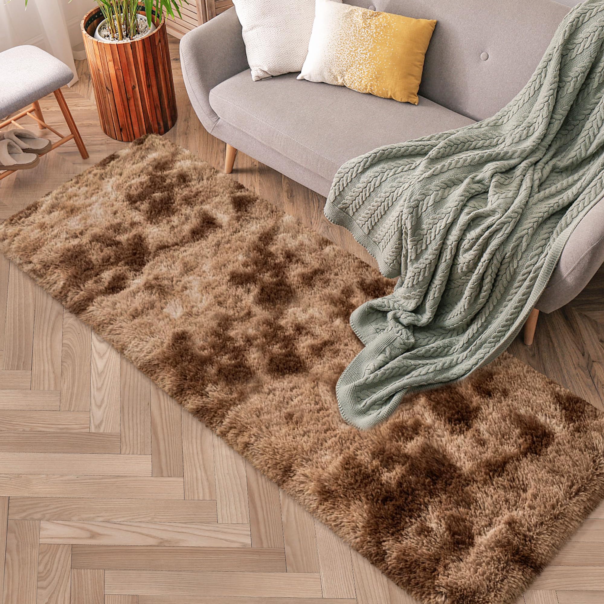 5x8 Ft Light Grey Large Area Rugs for Bedroom,Fluffy Furry Rug Floor Carpets Shaggy Playing Mat for Kids Baby Girls Room Nursery Home Decor Tie Dyed Gray Thick Rugs Fuzzy Home Decor