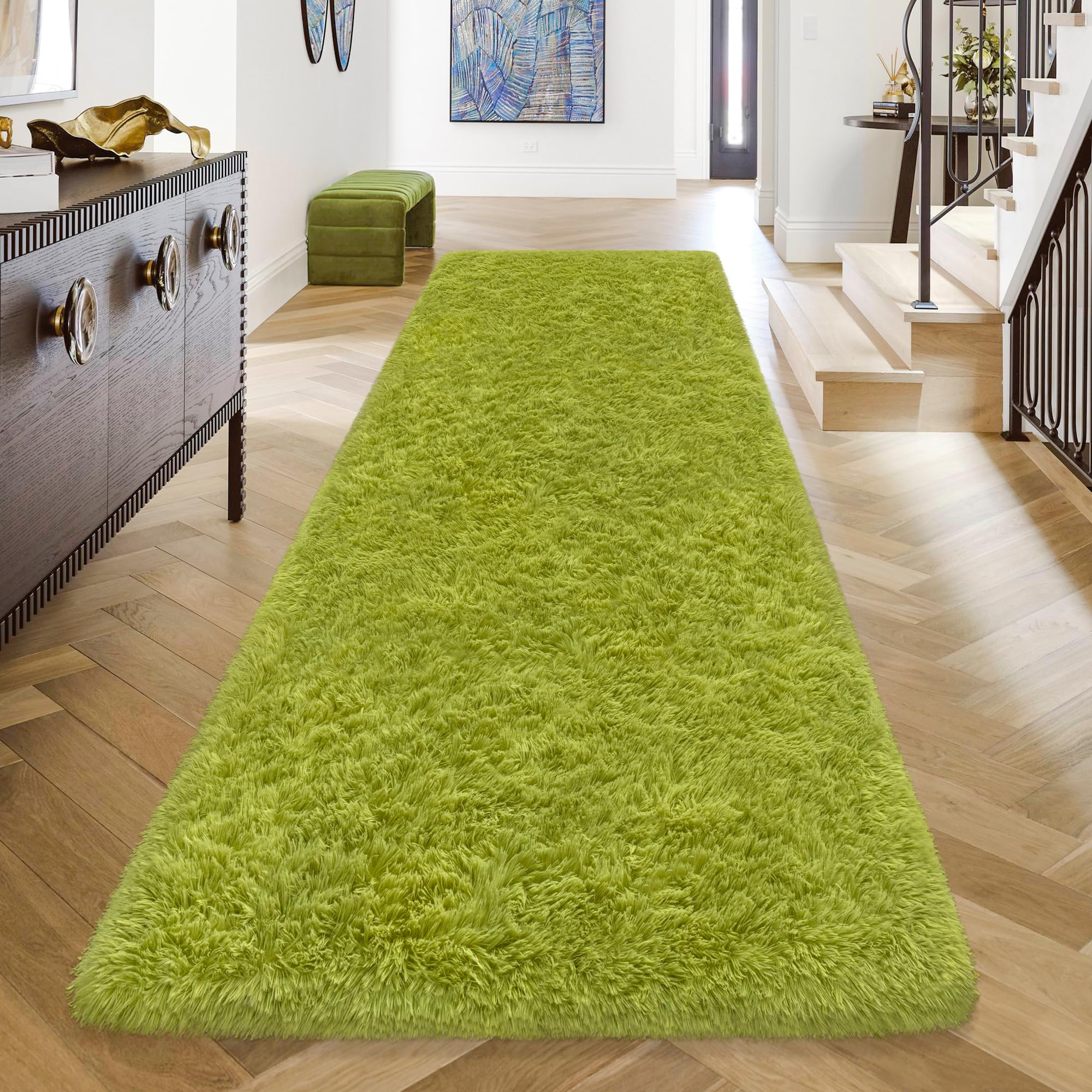 5x8 Ft Light Grey Large Area Rugs for Bedroom,Fluffy Furry Rug Floor Carpets Shaggy Playing Mat for Kids Baby Girls Room Nursery Home Decor Tie Dyed Gray Thick Rugs Fuzzy Home Decor