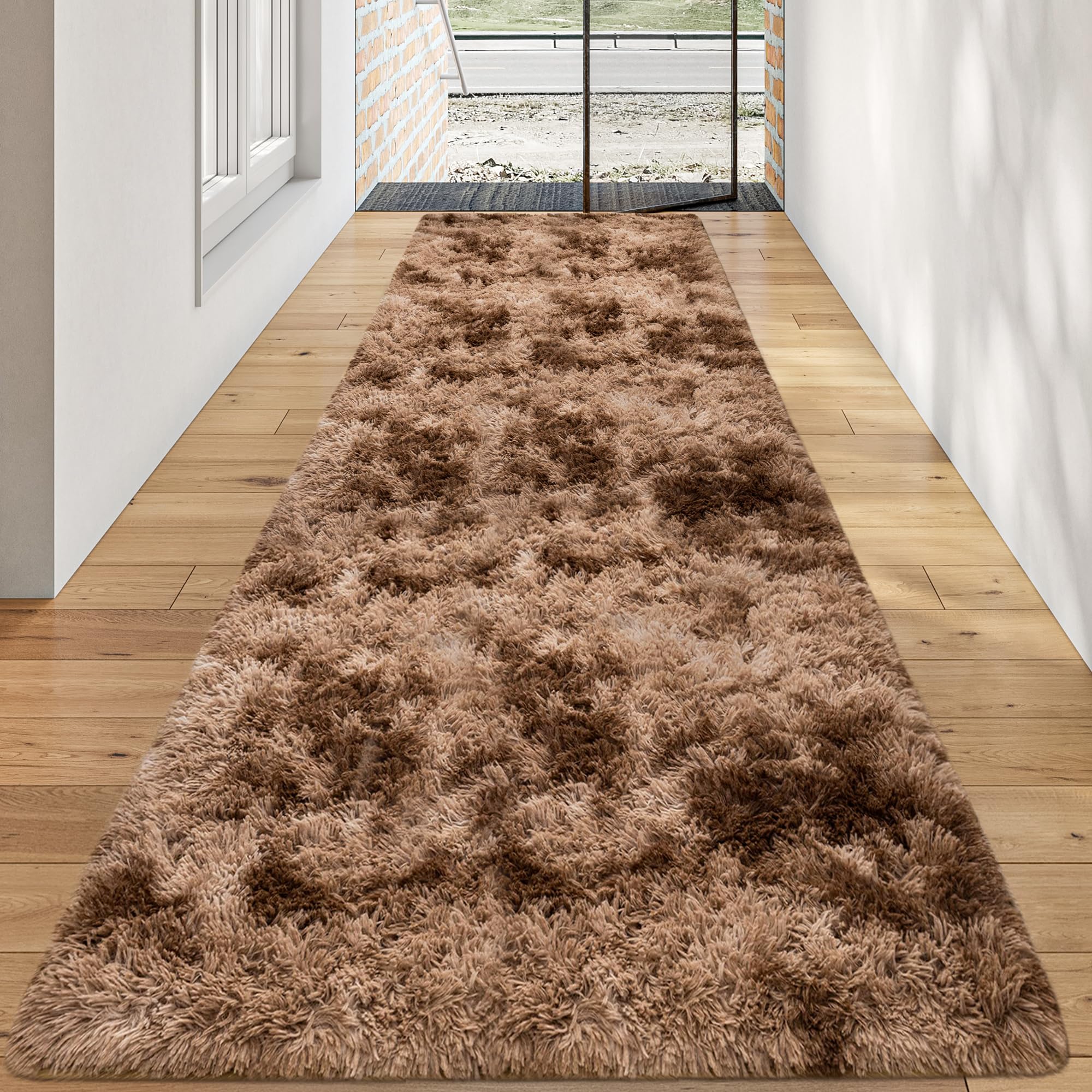 5x8 Ft Light Grey Large Area Rugs for Bedroom,Fluffy Furry Rug Floor Carpets Shaggy Playing Mat for Kids Baby Girls Room Nursery Home Decor Tie Dyed Gray Thick Rugs Fuzzy Home Decor