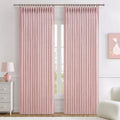 PleatedDrapes 96 Inch Curtains 2 Panel Set, Modern Linen Pleat Back Tab Dining Room Window Curtains Light Filtering Aesthetic Semi Sheer Living Room Drapes with Hooks Ring Cream Oatmeal W40 x L96
