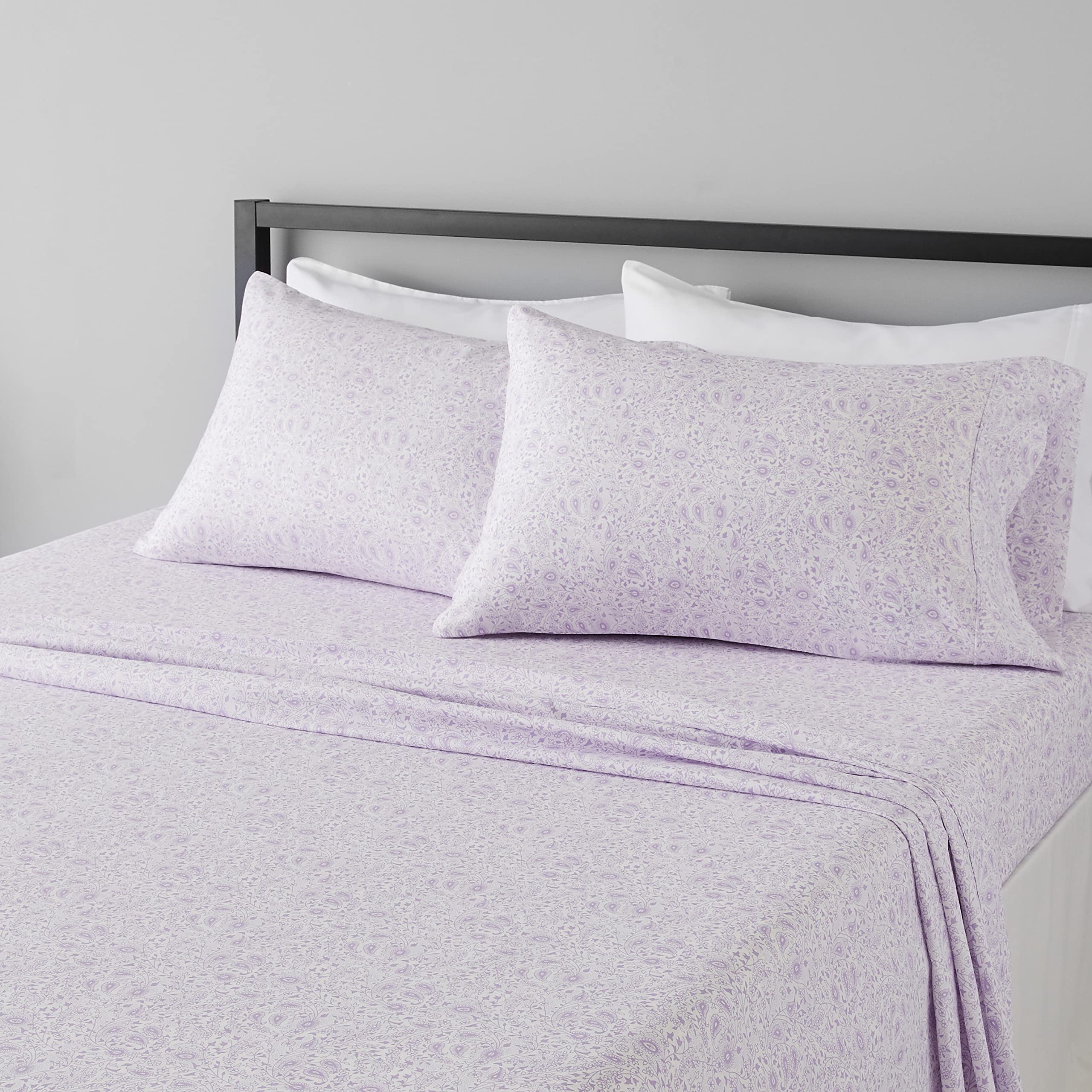 Amazon Basics Lightweight Super Soft Easy Care Wrinkle Free Breathable Brushed Microfiber 3-Piece Bed Sheet Set with 14-Inch Deep Pockets, Twin, Beige, Solid