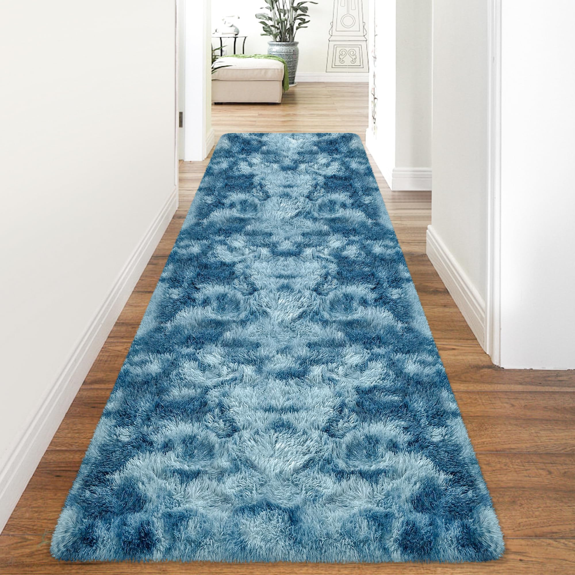 5x8 Ft Light Grey Large Area Rugs for Bedroom,Fluffy Furry Rug Floor Carpets Shaggy Playing Mat for Kids Baby Girls Room Nursery Home Decor Tie Dyed Gray Thick Rugs Fuzzy Home Decor