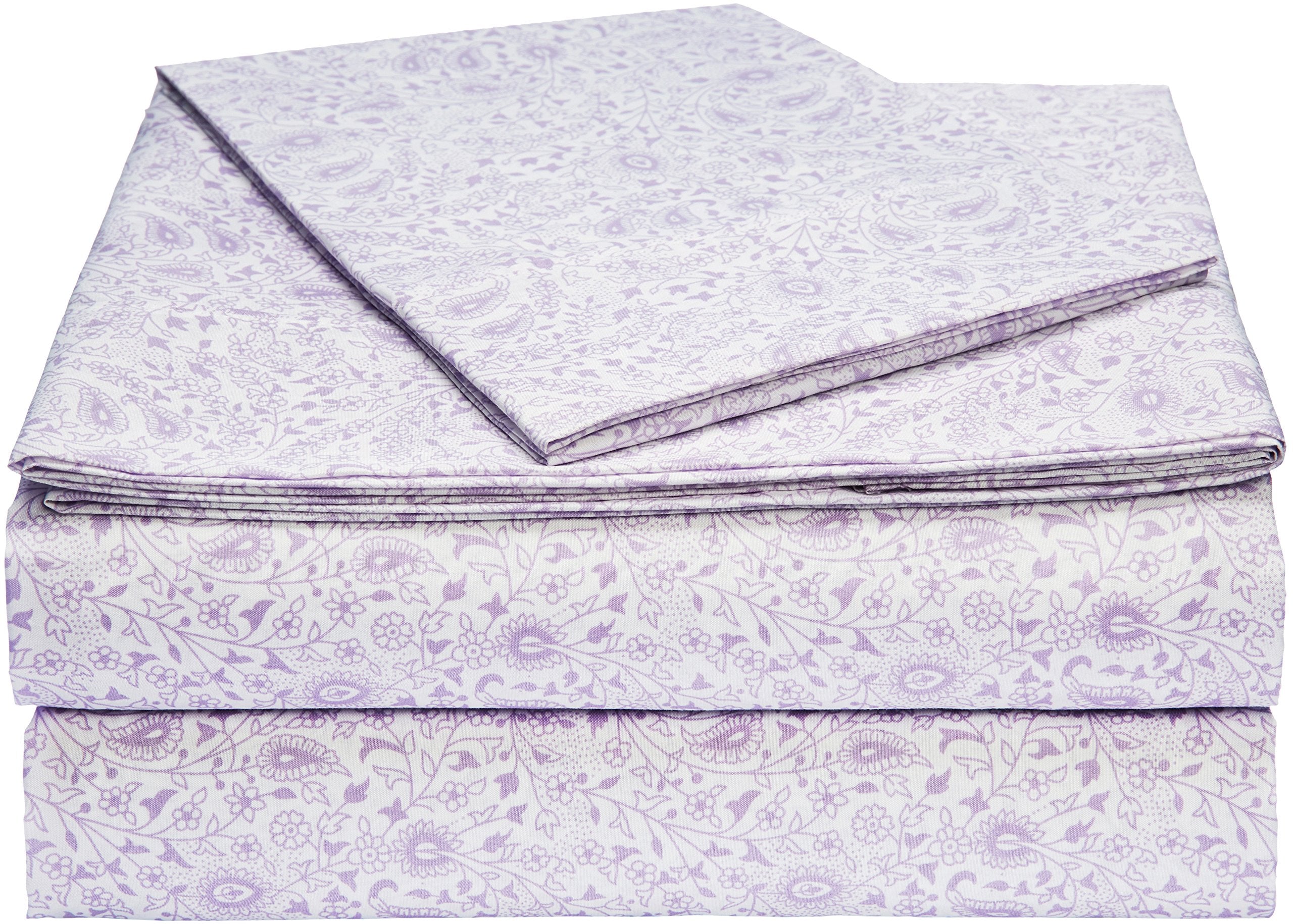 Amazon Basics Lightweight Super Soft Easy Care Wrinkle Free Breathable Brushed Microfiber 3-Piece Bed Sheet Set with 14-Inch Deep Pockets, Twin, Beige, Solid